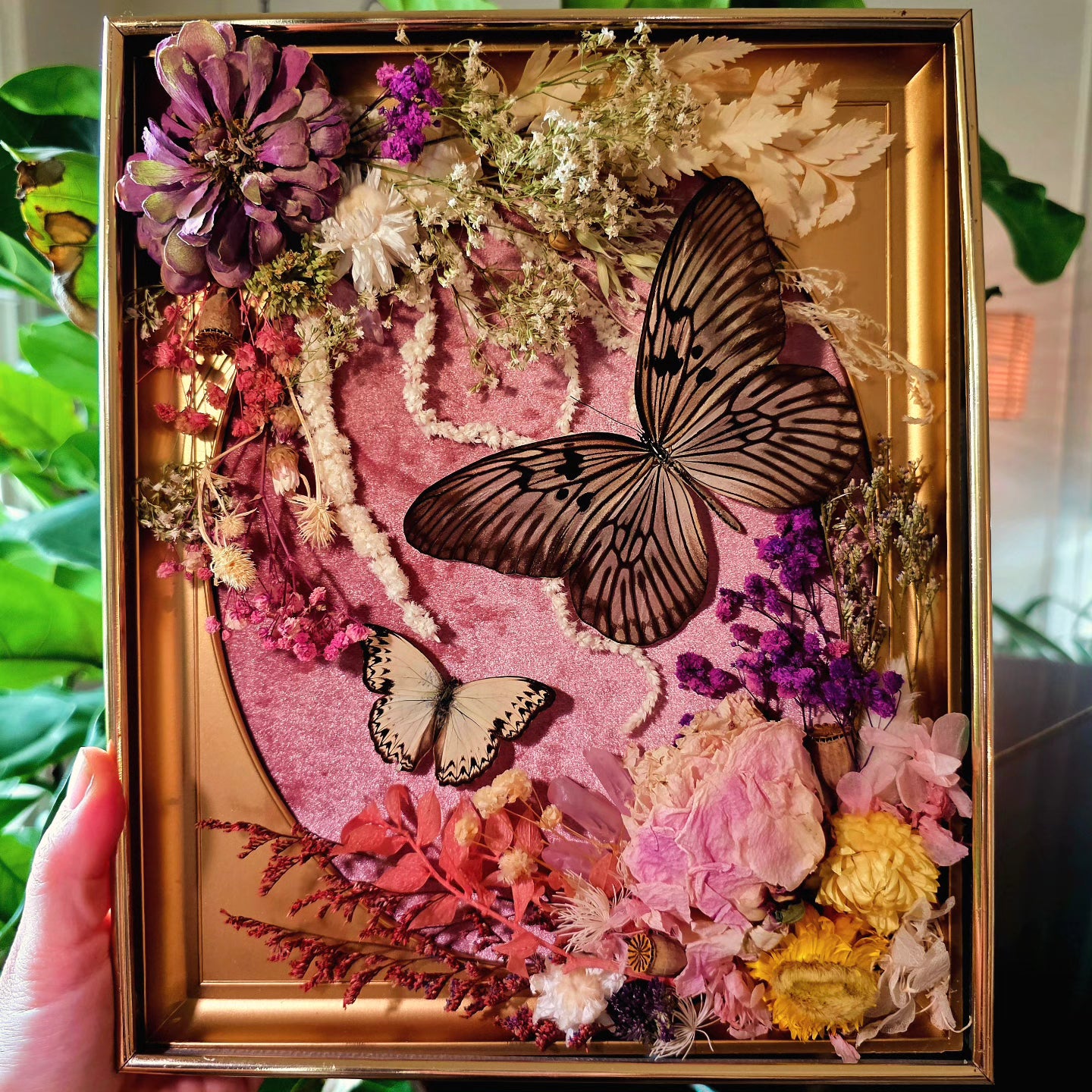 MCM Frame with Butterflies and Flowers
